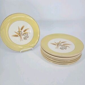 Set of 10 Century Service Autumn Gold 10 1/8" Dinner Plates – Vintage Wheat